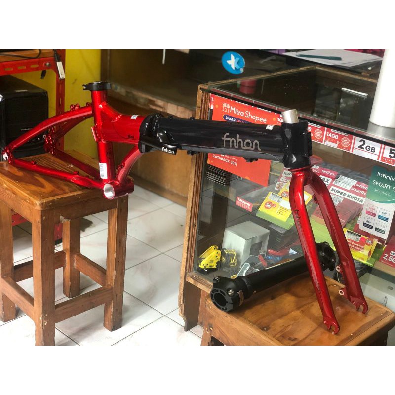 frame fnhon blast 2 warna (hitam merah) plus handlepost