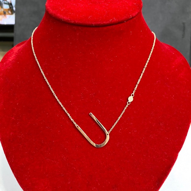 Kalung Edisi Carendelano UBS Huruf U (Emas Asli Kadar 750)