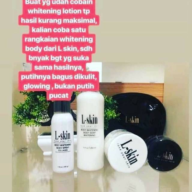 Terlaris L-Skin Paket Body Whitening Pemutih Badan Lotion Aman Hot