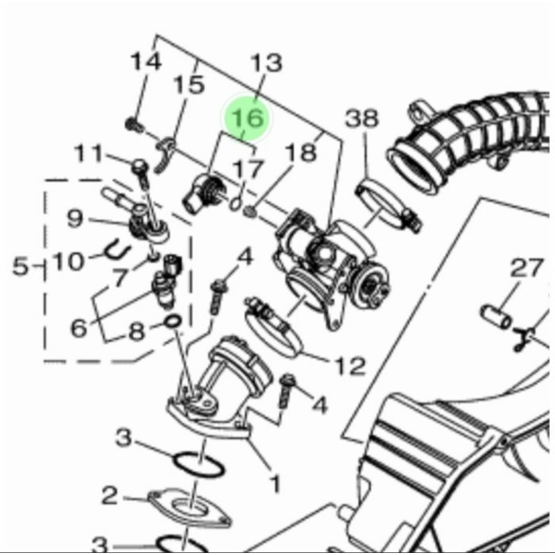 STEPPING SENSOR ISC TPS XMAX ASLI ORI YAMAHA B74 H5801 00
