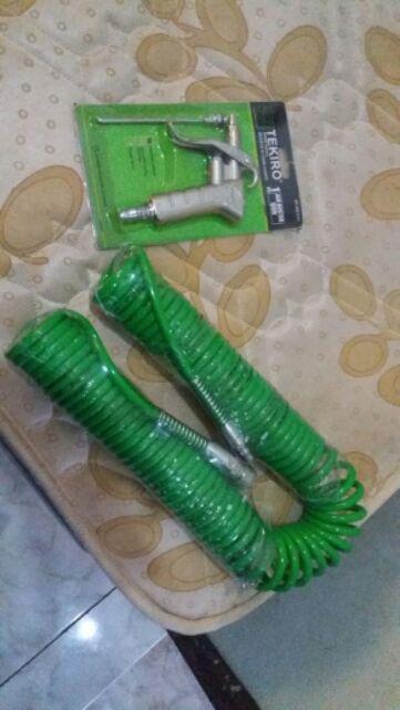 Air Duster Tekiro Selang Recoil Tekiro 12 Meter Paket Semprotan Angin Tekiro Selang Kompresor Set