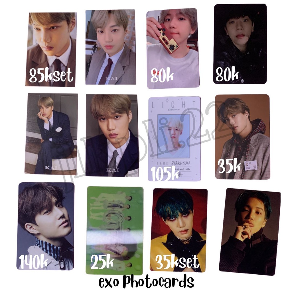 EXO PHOTOCARD BAEKHYUN SUHO KAI CLEARANCE SALE COUNTDOWN OBSESSION STICKER NATREP NATURE REPUBLIC PH
