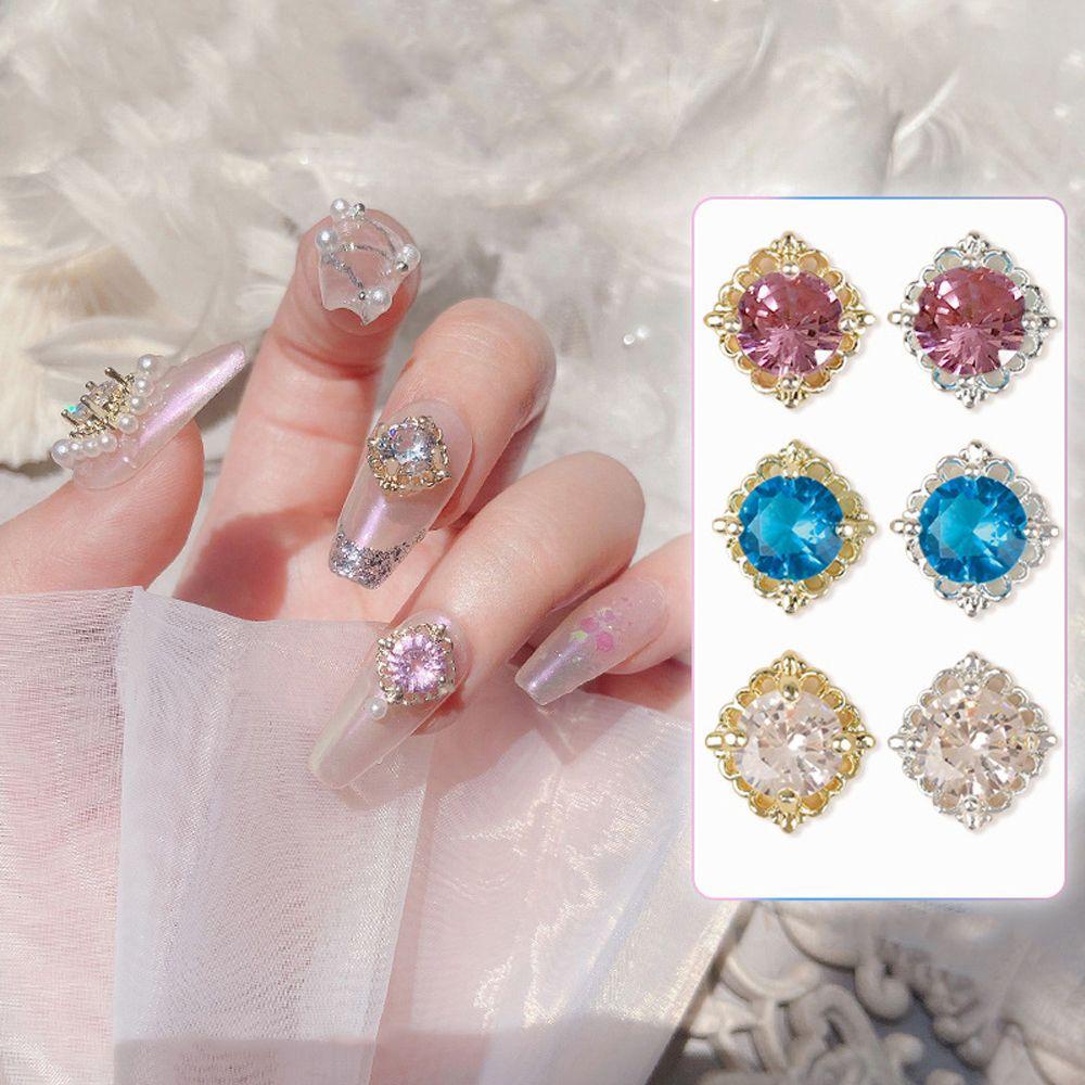 Mxbeauty Nail Art Rhinestones Wanita Fashion Indah Berongga Mewah Warna-Warni 3D Perhiasan Kuku