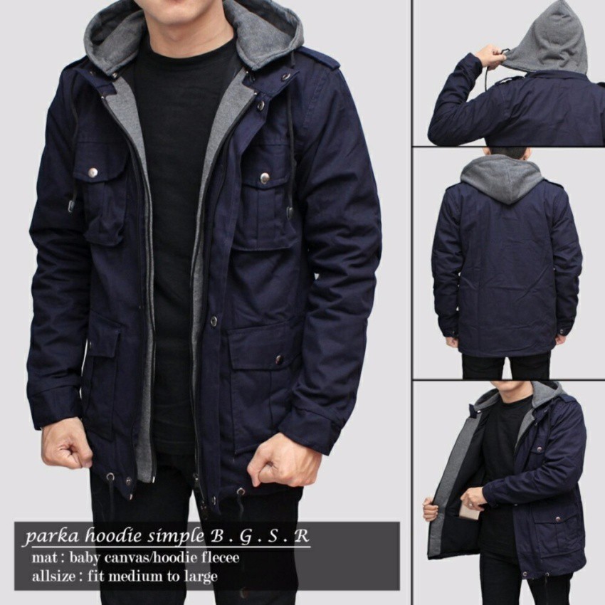 Jaket Parka Hoodie Musim Dingin