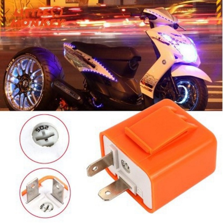 Flasher Orange Flaser Pengatur Kedip Lampu Motor Sen Sein Sign Led Relay Bisa Di Stel Setel-4