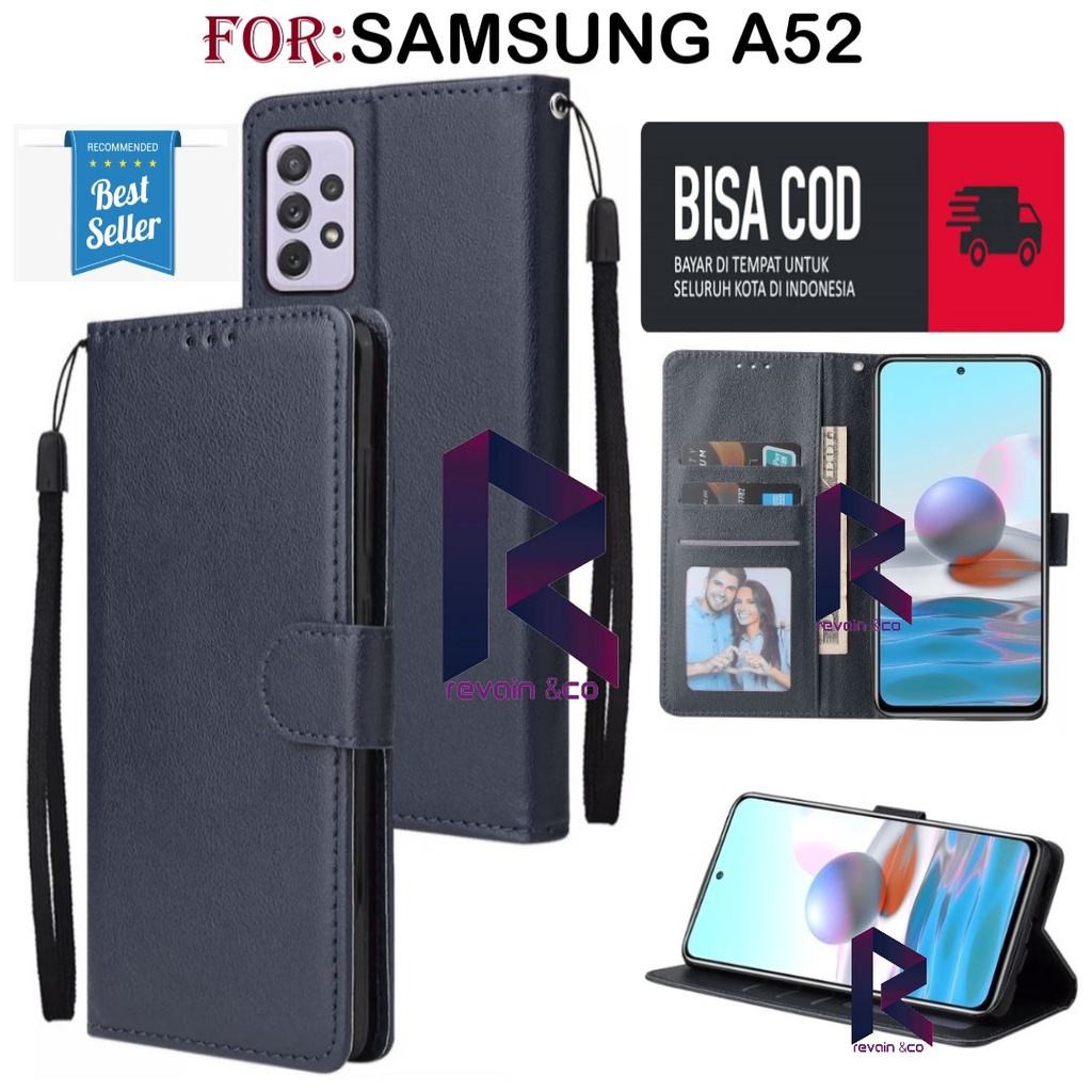 SAMSUNG A52 CASE FLIP WALLET LEATHER KULIT PREMIUM SARUNG BUKA TUTUP FLIP CASE SAMSUNG A52