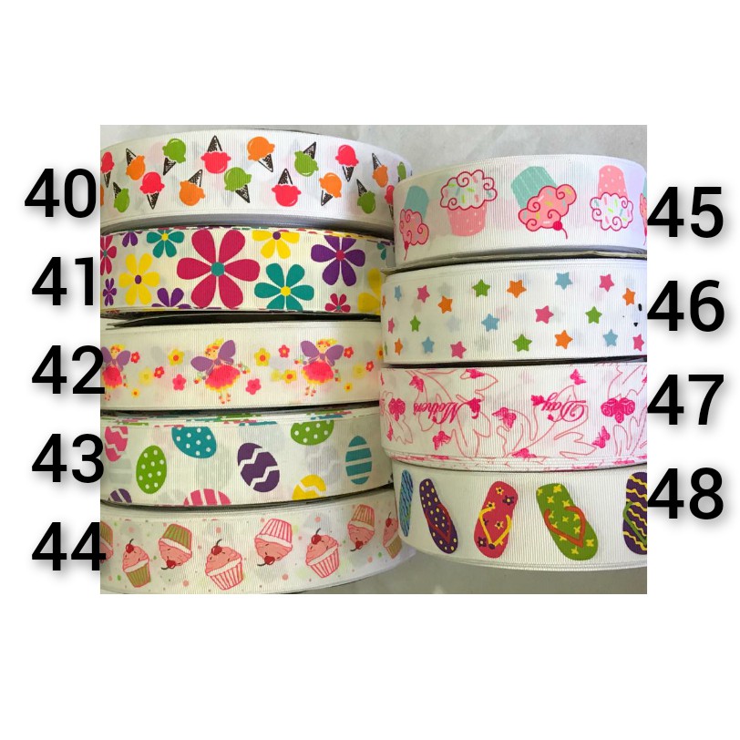 1 Yard  - PITA KADO HAMPERS | PITA JEPIT  BANDO  | PITA SATIN MOTIF 3,8 CM