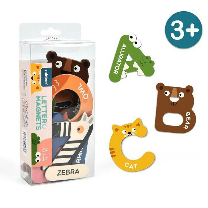 MIDEER ANIMAL ALPHABET MAGNETIC STICKERS - LETTER MAGNET