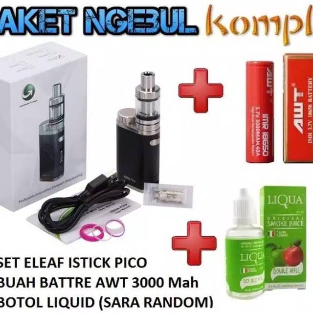 VAPOOR VAPEE MESIN PICO FREE BATRE AND LIQUID FULL SET -75Watt