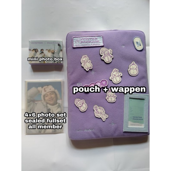 official pouch wappen 4×6 photo set mini photo box winter package BTS 2021