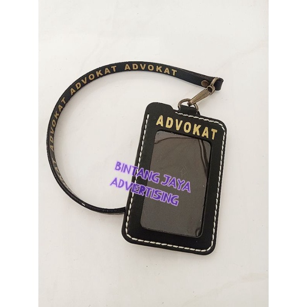 

ID CARD TALI NAME TAG HITAM DOFF ADVOKAT 2 SLOT CARD