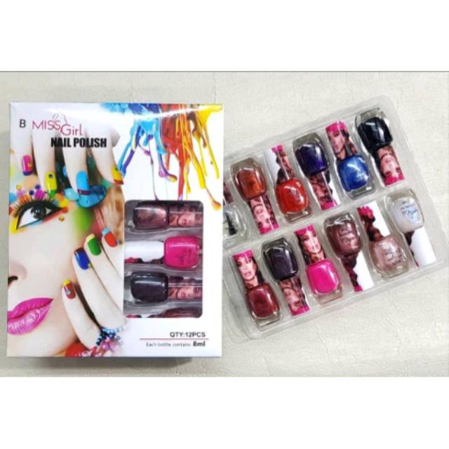 MISS GIRL nail Polish/ kutek kuku lusinan per 12 pc