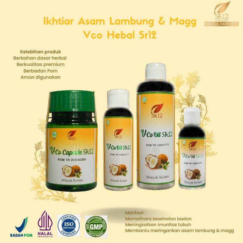 SR12 VCO obat asam lambung / obat maag kronis ampuh