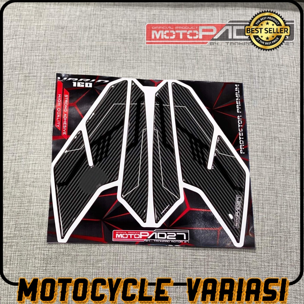 MOTOPAD27 Sticker stiker FOOTSTEP NEW HONDA VARIO 160 Resin Timbul Premium Presisi