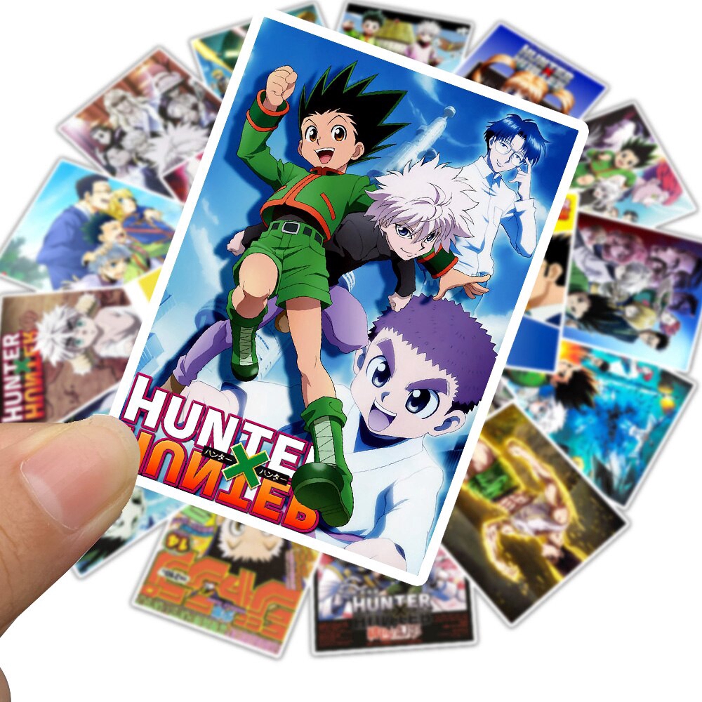 24Pcs Hunter x Hunter Adventure Pvc Waterproof Sticker For Luggage Wall Car Laptop Bicycle Motorcycle Notebook Toys Stickers