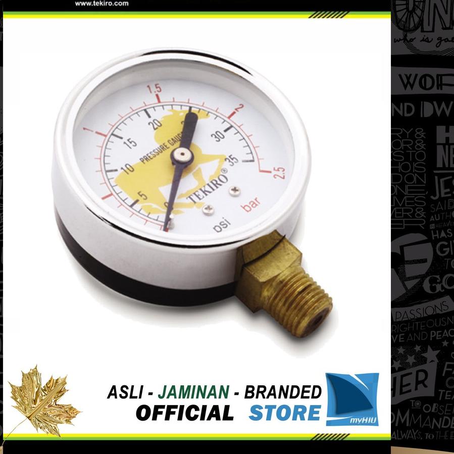 ◘ Pengukur Tekanan Angin 2.5 bar ~ 25 bar / Pressure Gauge TEKIRO ❁