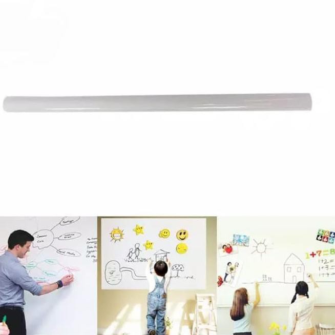 

Sale!!! Stiker papan tulis whiteboard / white board gulung uk. 45 x 200cm WALLPAPER DINDING / WALL S