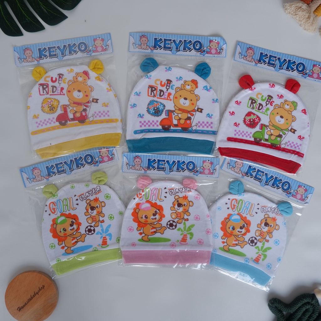 Topi Bayi Motif Telinga Newborn