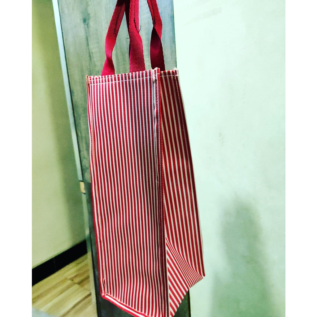 tas jinjing botol tumbler bag bahan kanvas size 12x12x33cm tali webbing tebal