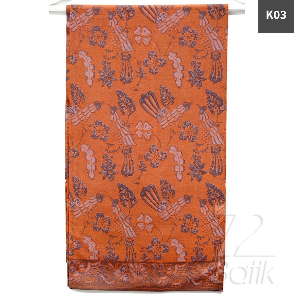 KAIN BATIK PREMIUM Bahan Katun Motif Burung Kembang Warna Coklat 722327 Cap 72 Jarik Jarit Samping Kebat Panjang Batik Katun Modern Premium Bahan Seragam Batik Pernikahan Kantor Keluarga Murah Kamen Jadi Batik Bali Lembaran