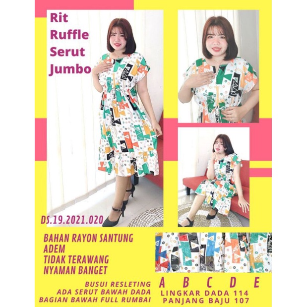RUFFLE RIT SERUT JUMBO BAJU TIDUR VIRAL KEKINIAN TIE DYE HARGA GROSIR MOTIF RANDOM SURABAYA-7