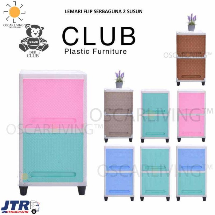 

Filling Club Cf 2 Lemari Pakaian Plastik 2 Susun / Club Flip Cabinet - Kargo