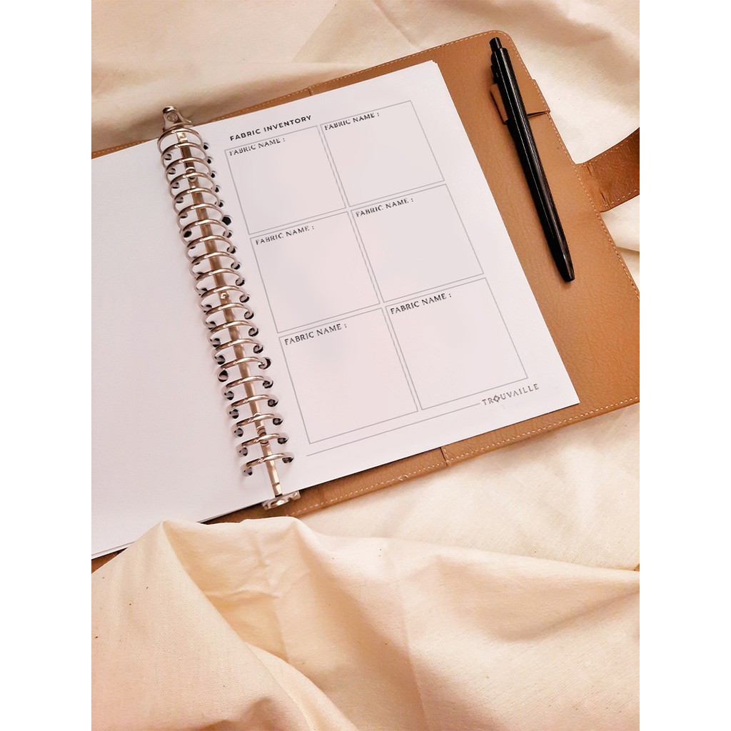 Isi binder A5 / Buku Sketsa Fashion / Binder Fashion Design / Buku Fashion Design-Fabric Inventory