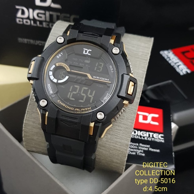 Jam tangan digitec ORIGINAL 100% water resistant type DD-5016M