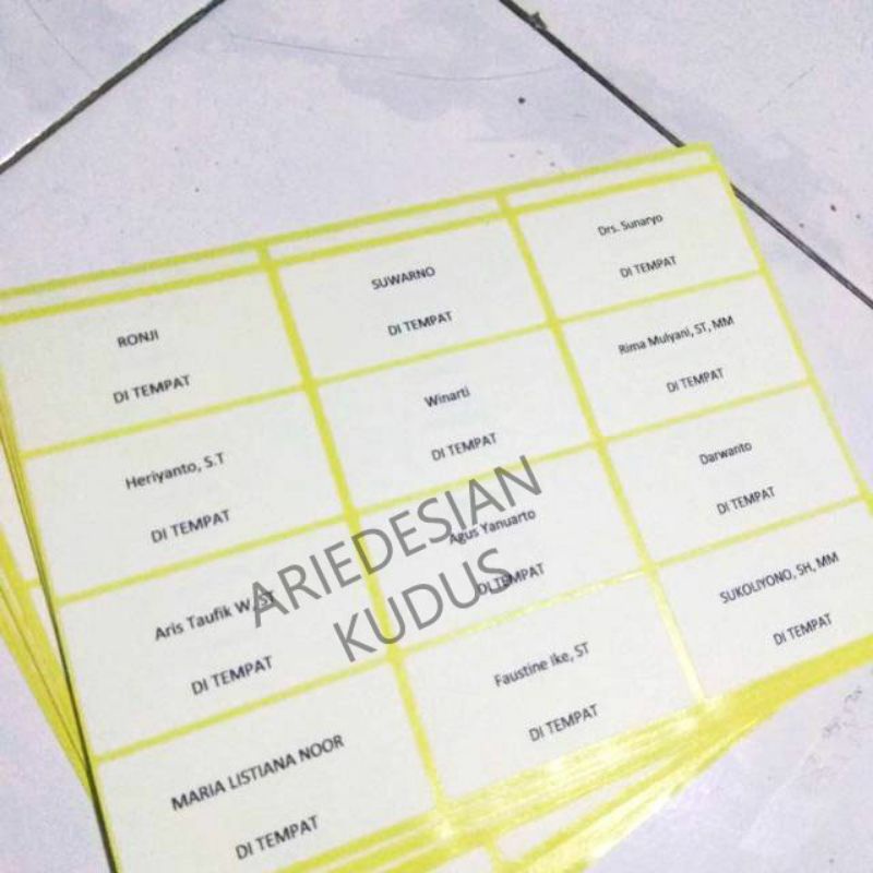 

cetak label nama undangan 103 minimal 120 nama