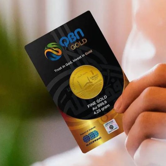 KOIN 1 DINAR QBN 99.9% 24 KARAT 99.9 EMAS MURNI 4.25 GRAM 24k 99 9 LOGAM MULIA 999 pesaing ANTAM UBS