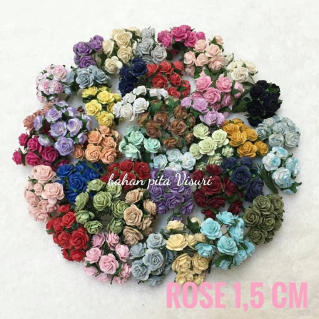 Paper Flower Rose 1,5 cm Seri A