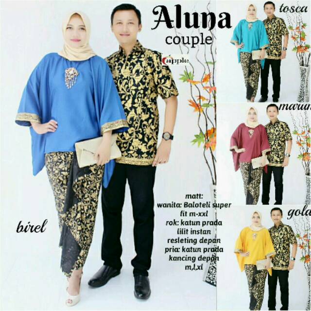 ALUNA couple batik sarimbit batik kebaya modern seragam 