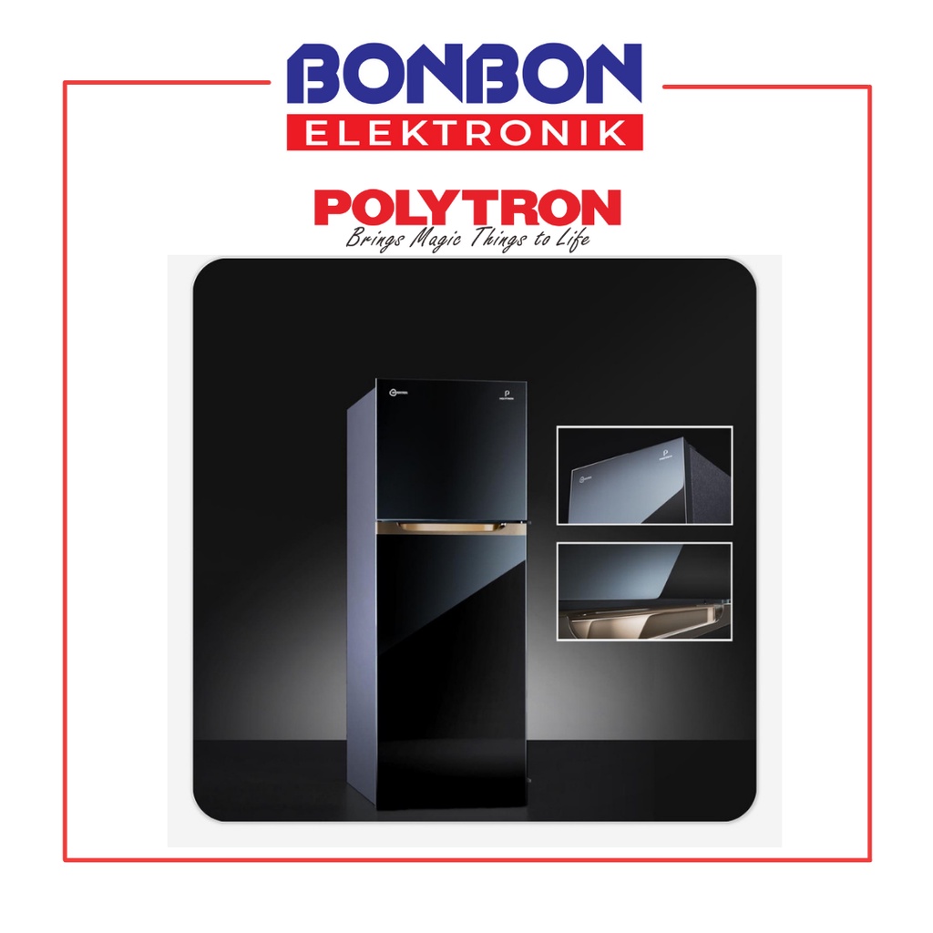 Polytron Kulkas 2 Pintu Inverter PRM-495X / PRM 495 X / PRM495X 350L with Vacuum Compartment