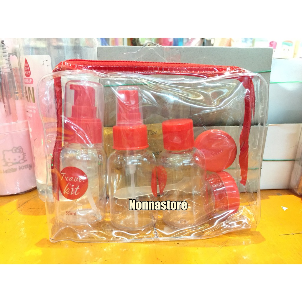 Botol + Tempat Krim Set - Travel Bottle Set