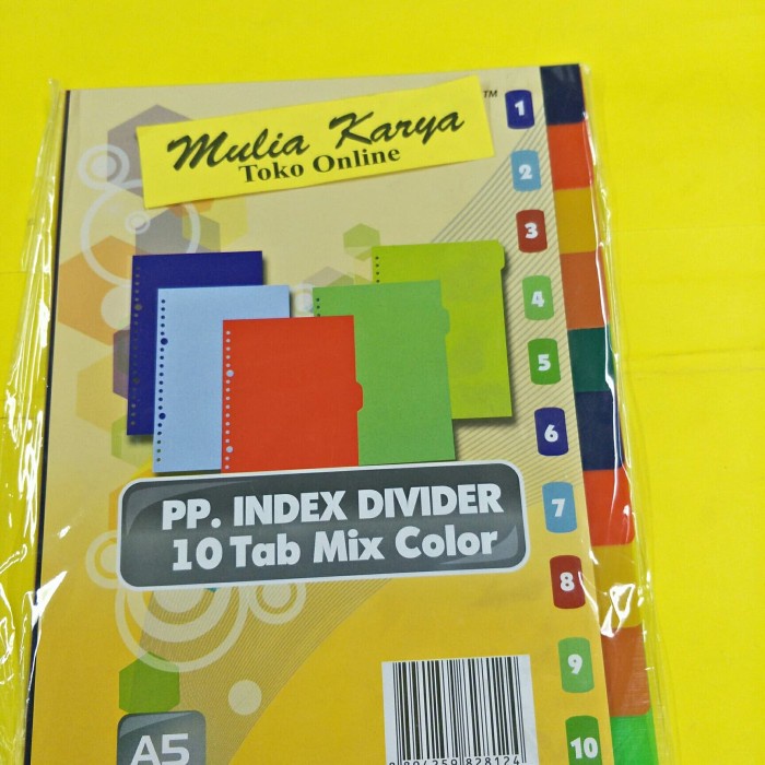

Terlaris Devider A5 10 Bagian Warna Pembatas File Berkualitas
