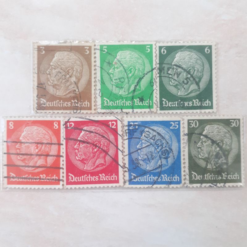 

Perangko Jerman Paul Von Hindenburg in The Medallion Tahun 1932 set - 7pcs