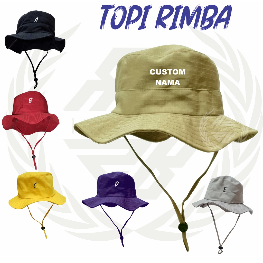 Topi Rimba Pria Wanita Custom Nama Sendiri