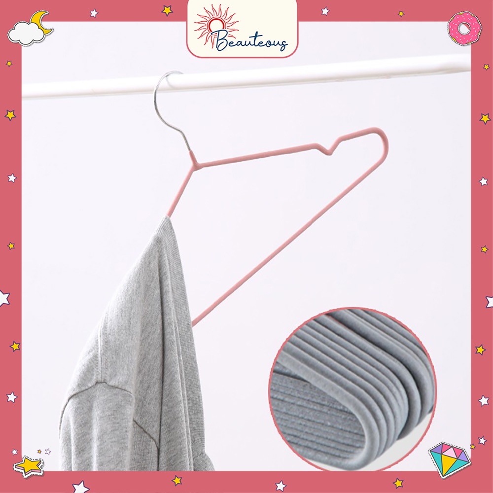 Gantungan Hanger Baju Kawat Anti Slip Stainless Lucu Gantungan Baju Jilbab