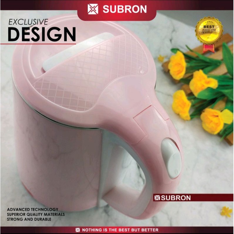 SUBRON Teko Termos Listrik kettle electrik kettle pink 2 liter