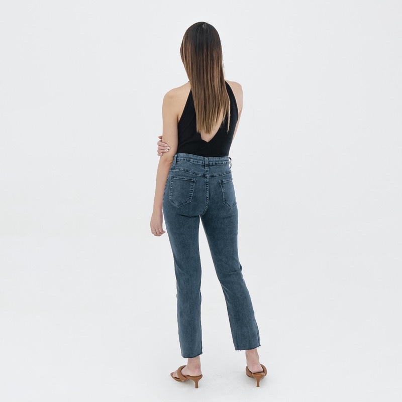 VIERLIN - Jeans 2598 - HW STRAIGHT JEANS UNFINISHED