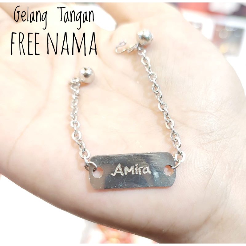 Gelang Tangan Bayi Gelang Tangan Couple Ibu dan Anak Gelang Plat Nama Bayi Gelang Kaki Balita Gelang