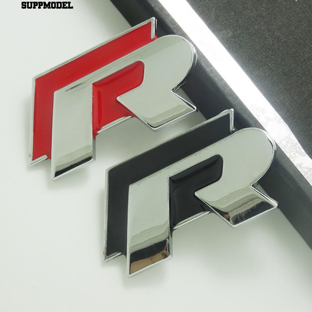 ⏲Gaya Stiker Mobil-Styling Auto Logam 3D R Rline Sticker Decor Logo Emblem Badge untuk VW