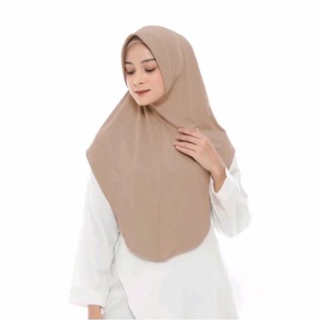 Bergo Hamidah Penguin Jersey Menutup Dada / Hijab Instant Pinguin Menutup Dada  Ori (Free Gift)