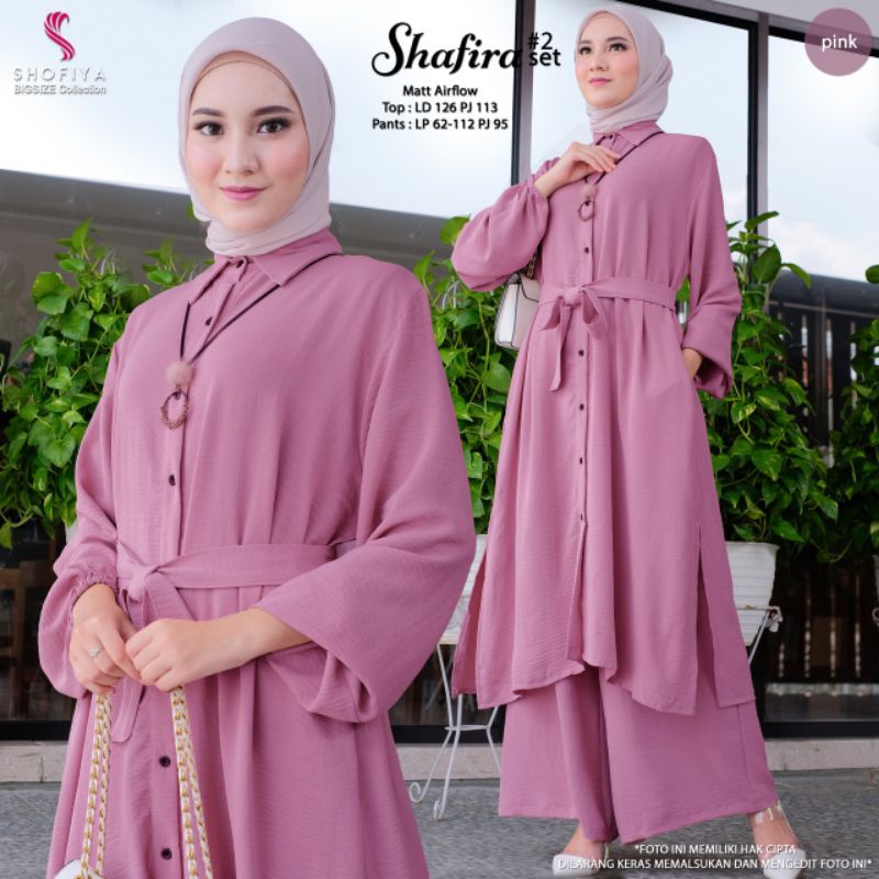 Setelan Wanita Jumbo Shafira #2 Set Original by Shofiya Bigsize / One Set Jumbo Premium Berkualitas-3