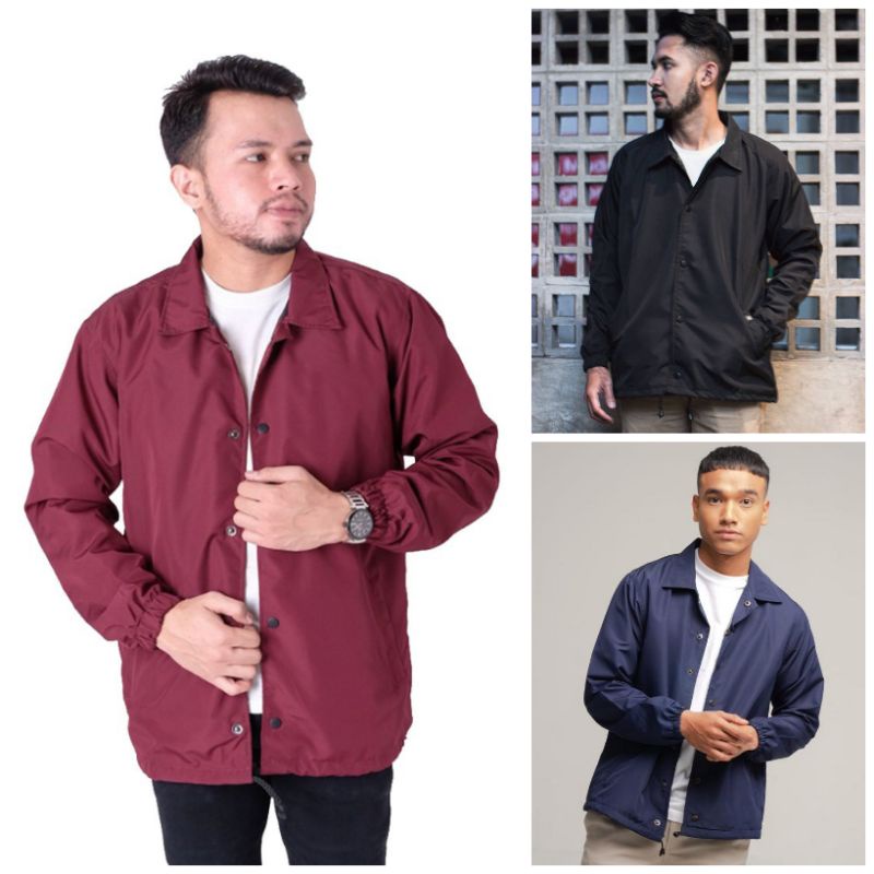 JAKET COACH POLOS -JAKET COACH XXL XL L -JAKET POLOS -JAKET COACH PRIA - JAKET JUMBO