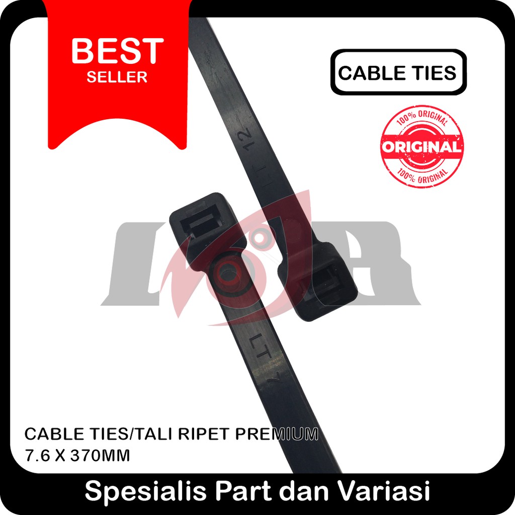 Satuan Cable Ties Premium 7.6 x 370mm Tali Ripet Tebal Kabel Big 37cm