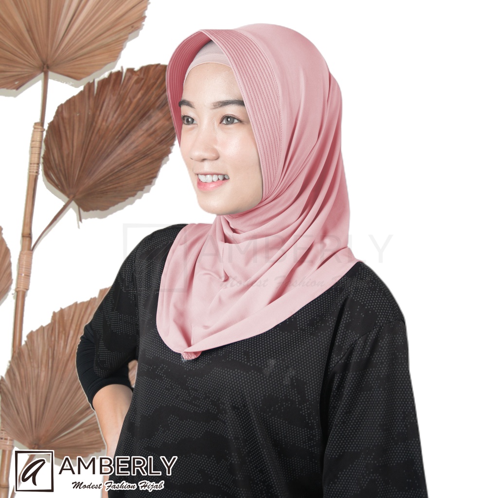 AmberlyHijab Sporty S Jilbab Instan Bahan Jersey Zoyya