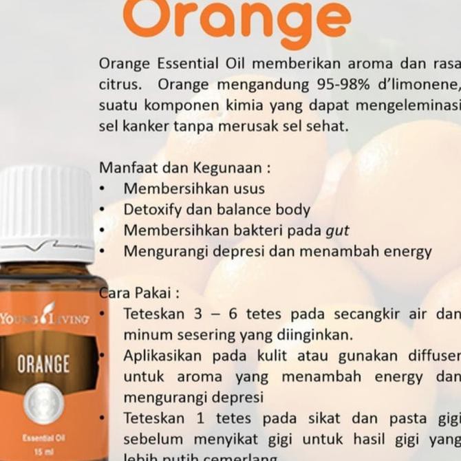 Orange Essential Oil Young Living 15ml Nandaputriah Shopee Indonesia
