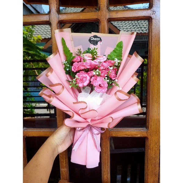 Jual Buket Bunga artificial murah / kado wisuda / kado wedding / bunga