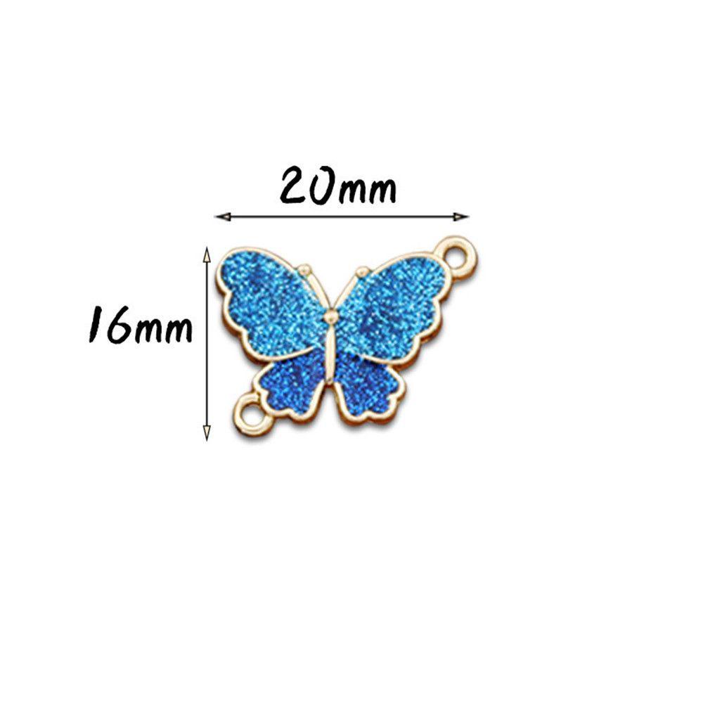 Nanas 10 Pcs Butterfly Shaped Charms Handmade Aksesoris Kalung Temuan Perhiasan Jewelry Making